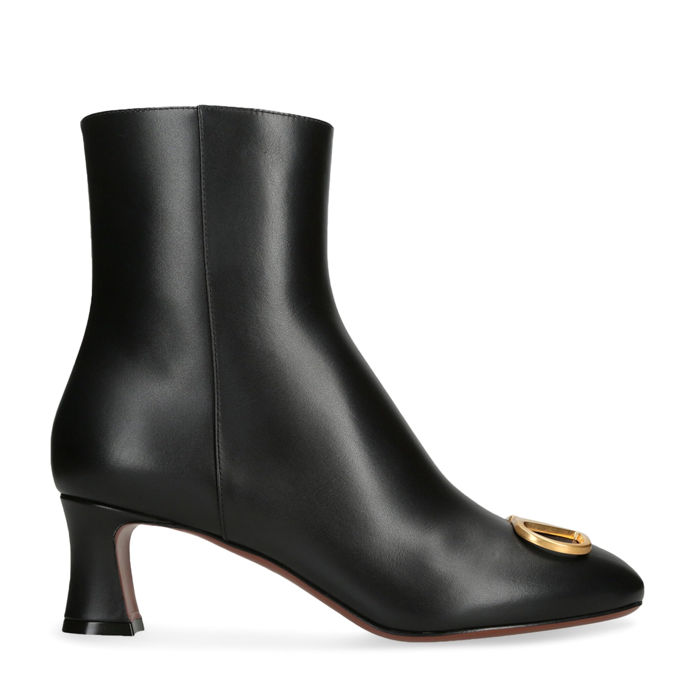 Valentino Garavani Black Leather Signature VLogo Boots 55