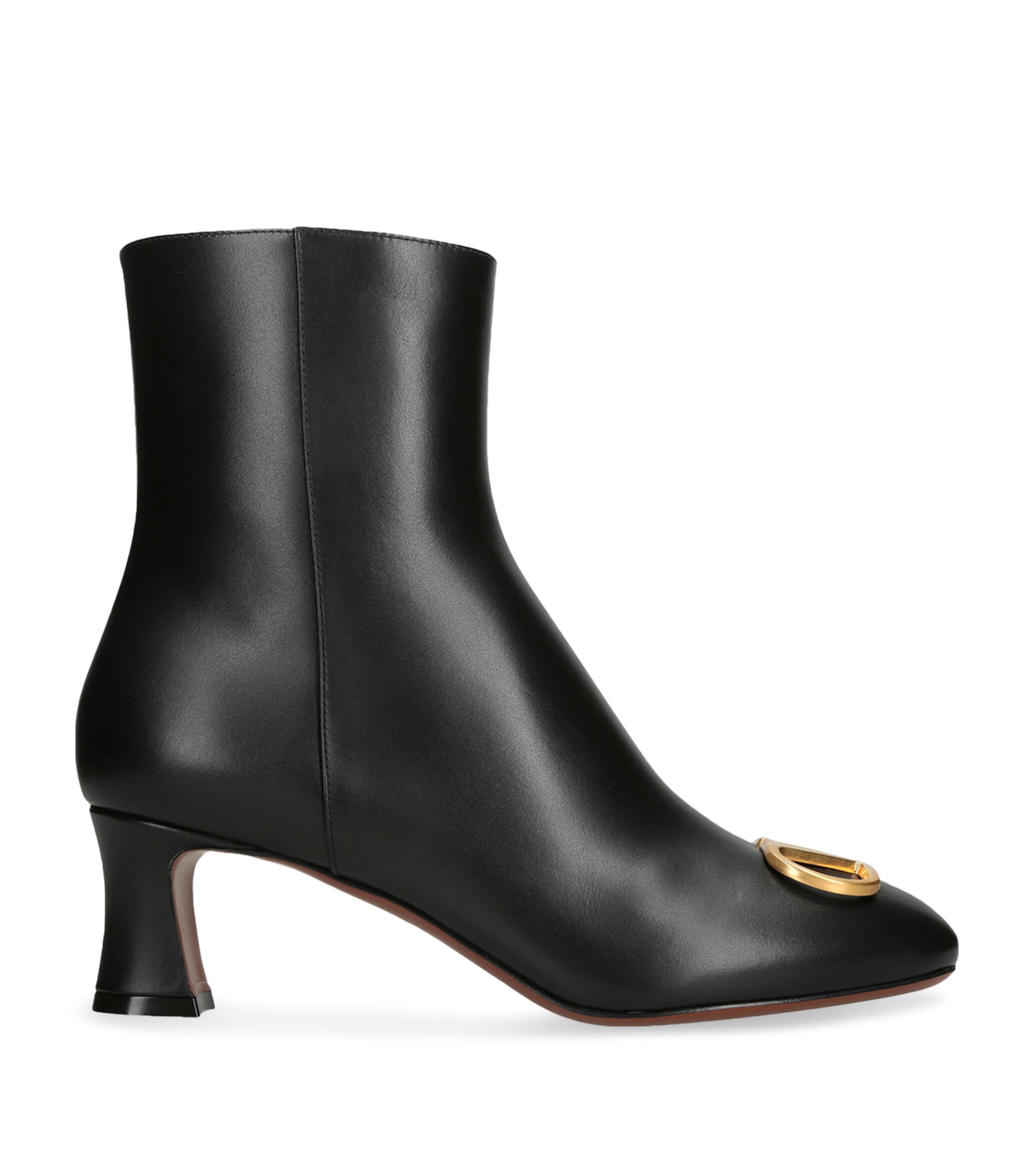 Valentino Garavani Black Leather Signature VLogo Boots 55