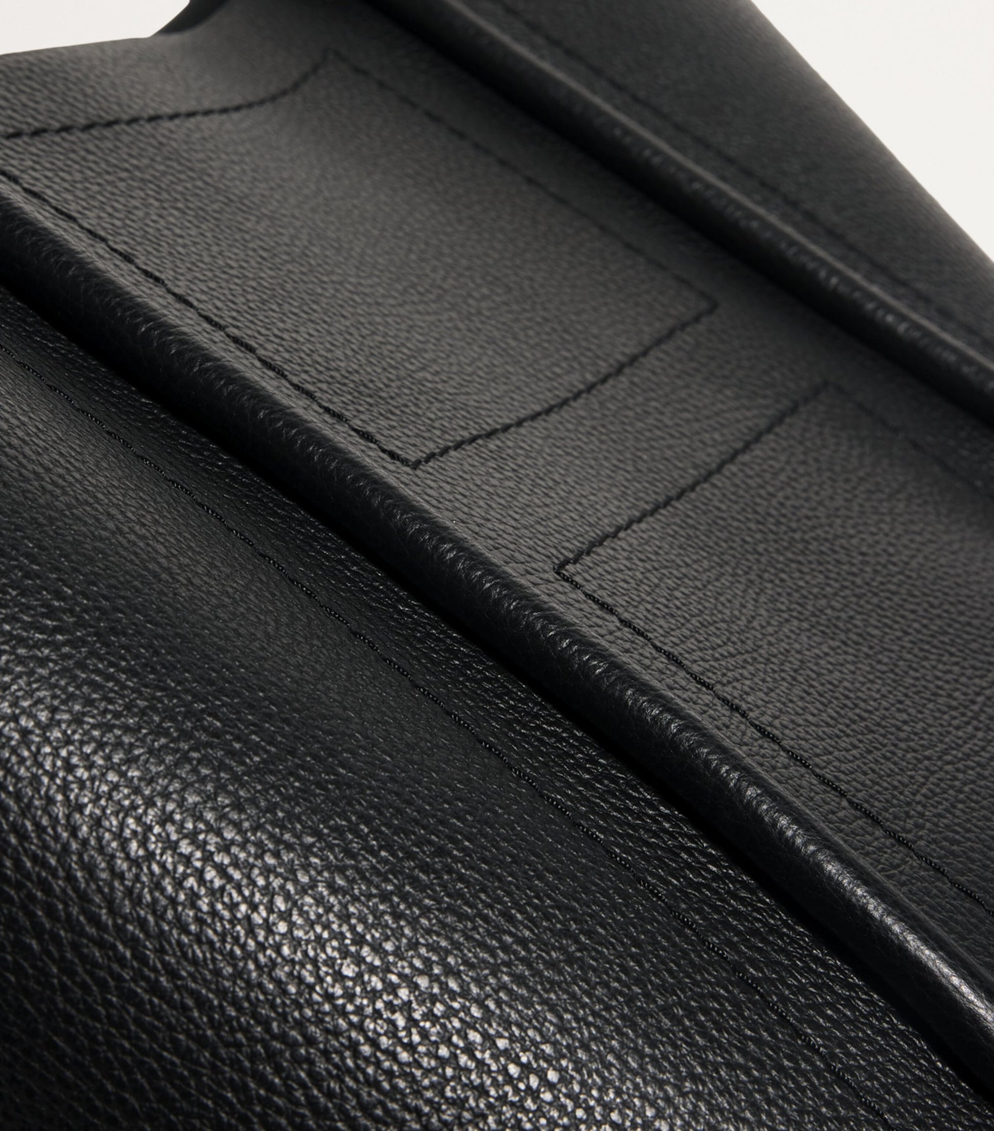 Harrods Black Large Leather Rope Tote Bag