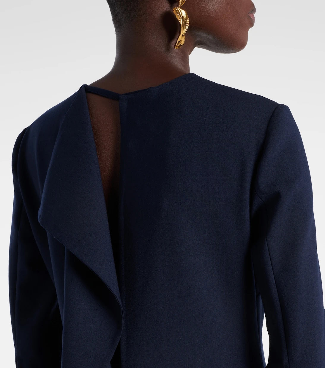 Oscar de la Renta - Embellished open-back wool-blend kaftan