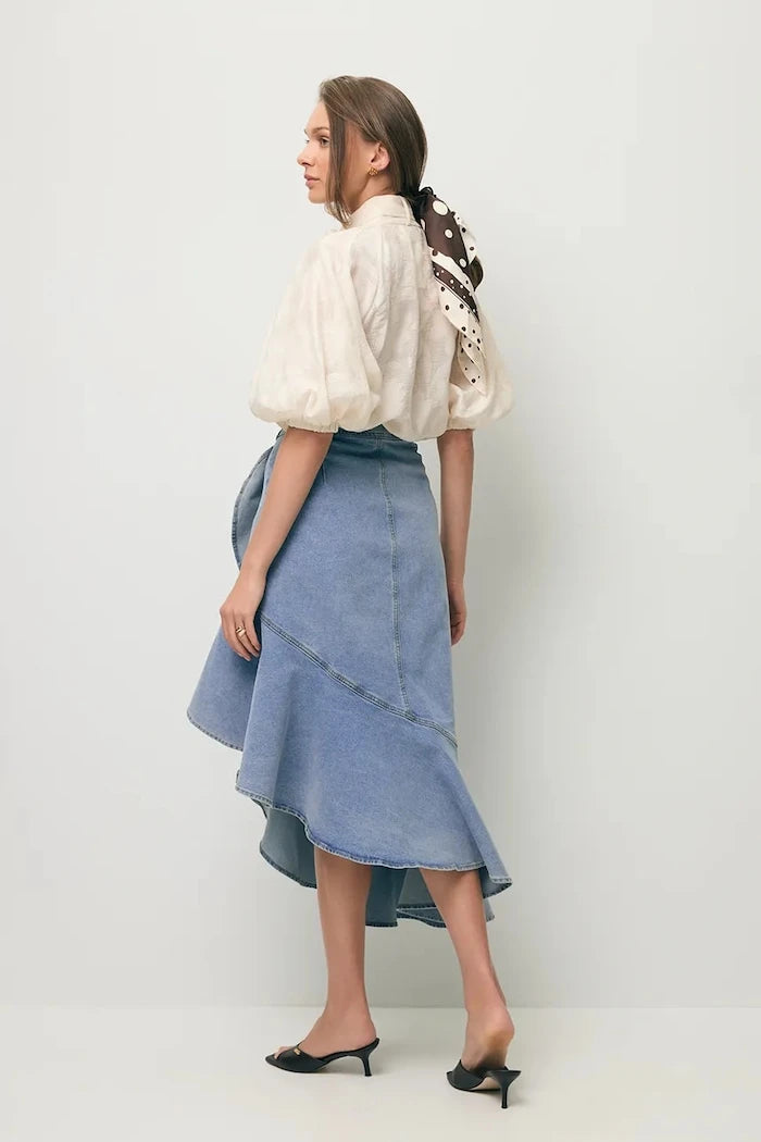 BIZUU asimetrik denim etek NIIA