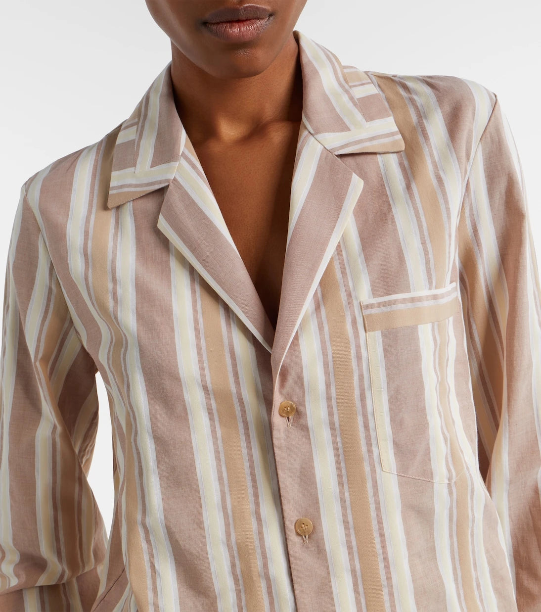Saint Laurent - Striped cotton pajama shirt