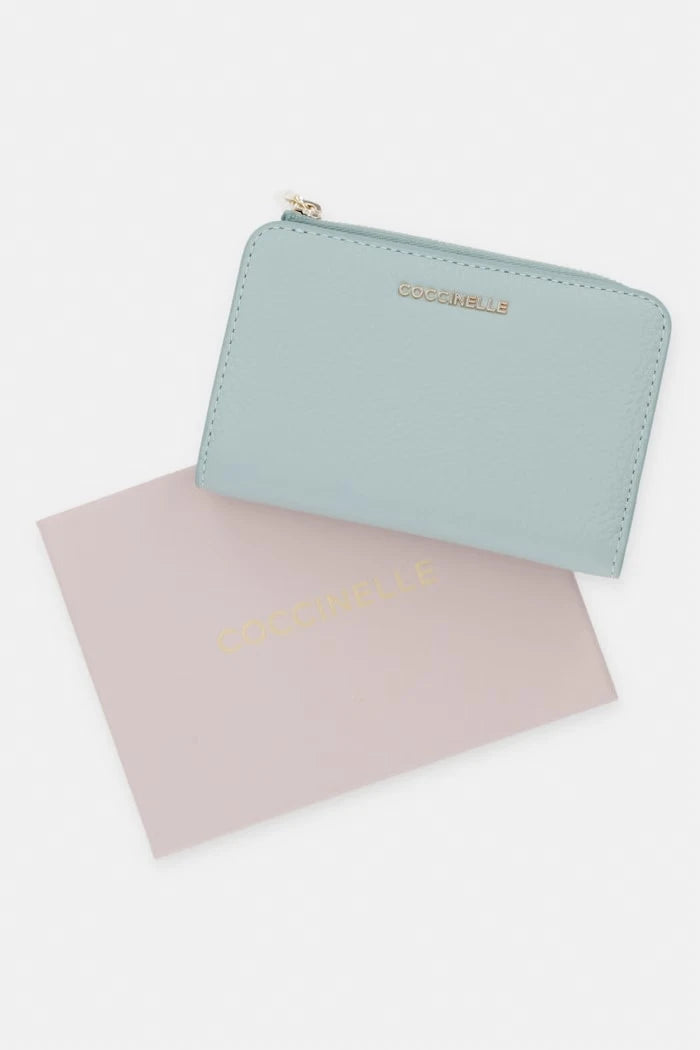 Coccinelle портфейл от кожа METALLIC SOFT