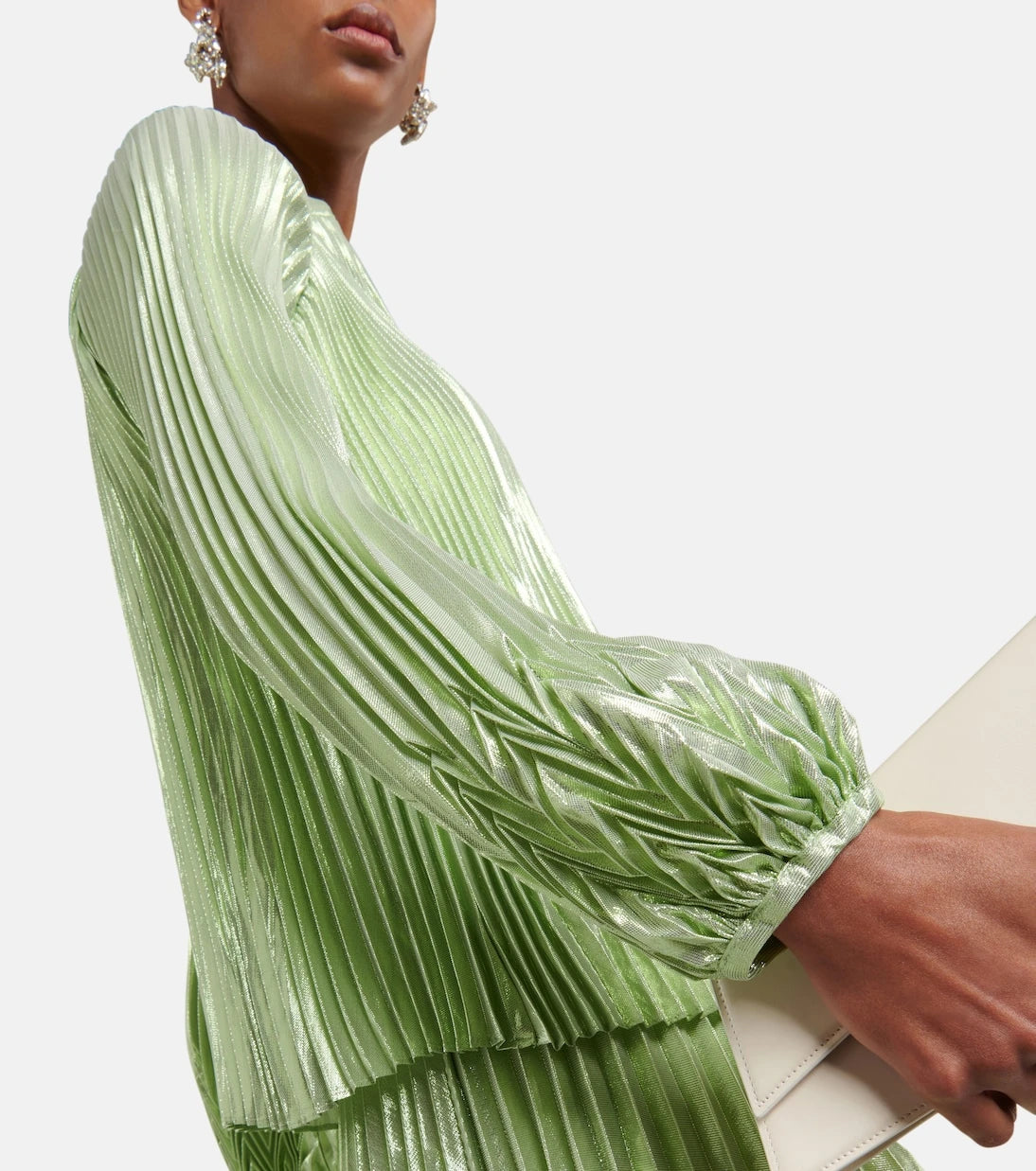 Simkhai - Char plissé silk-blend blouse