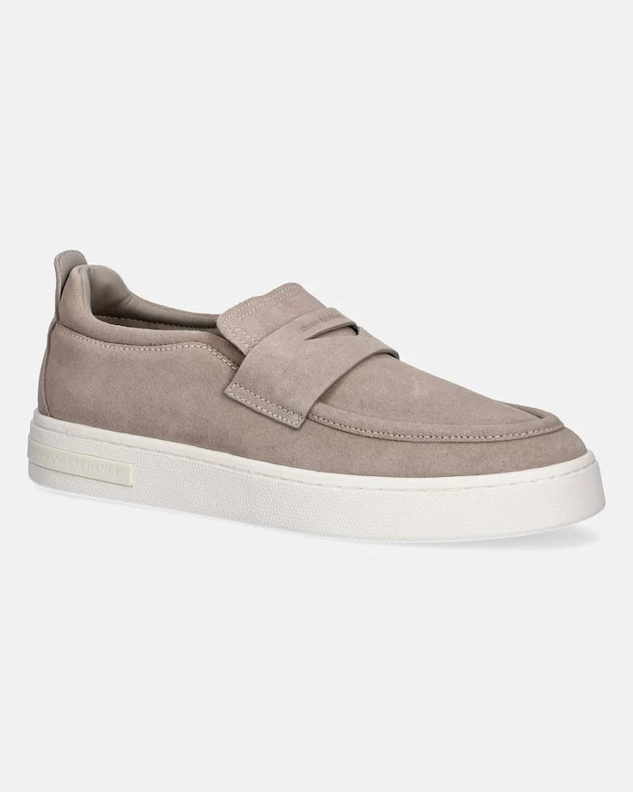 Armani Exchange Erkek Süet Mokasen