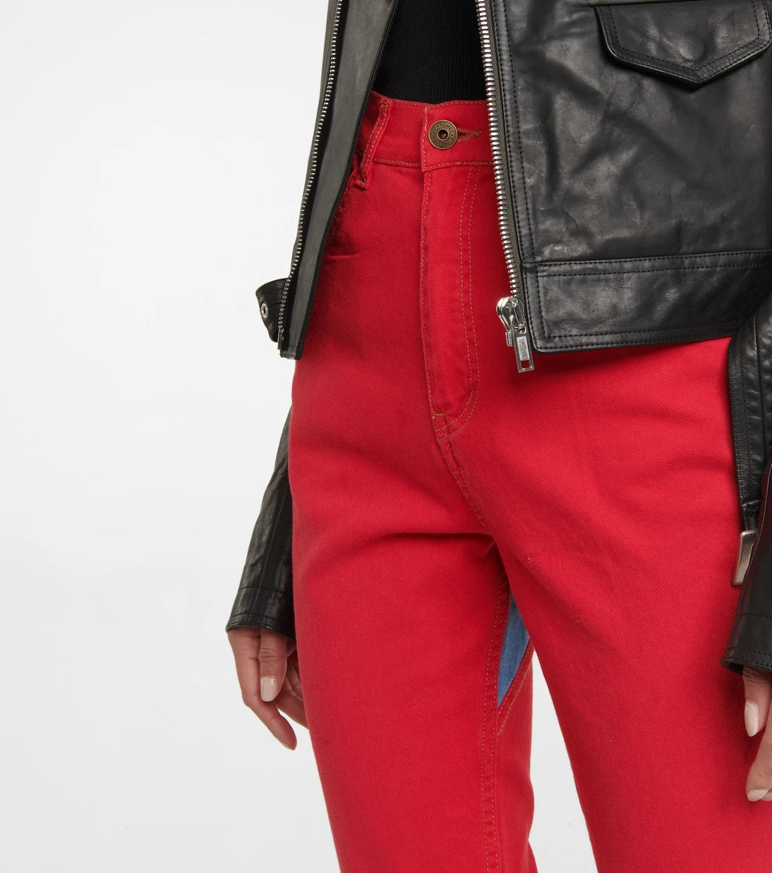 Y/Project - Paneled high-rise skinny jeans
