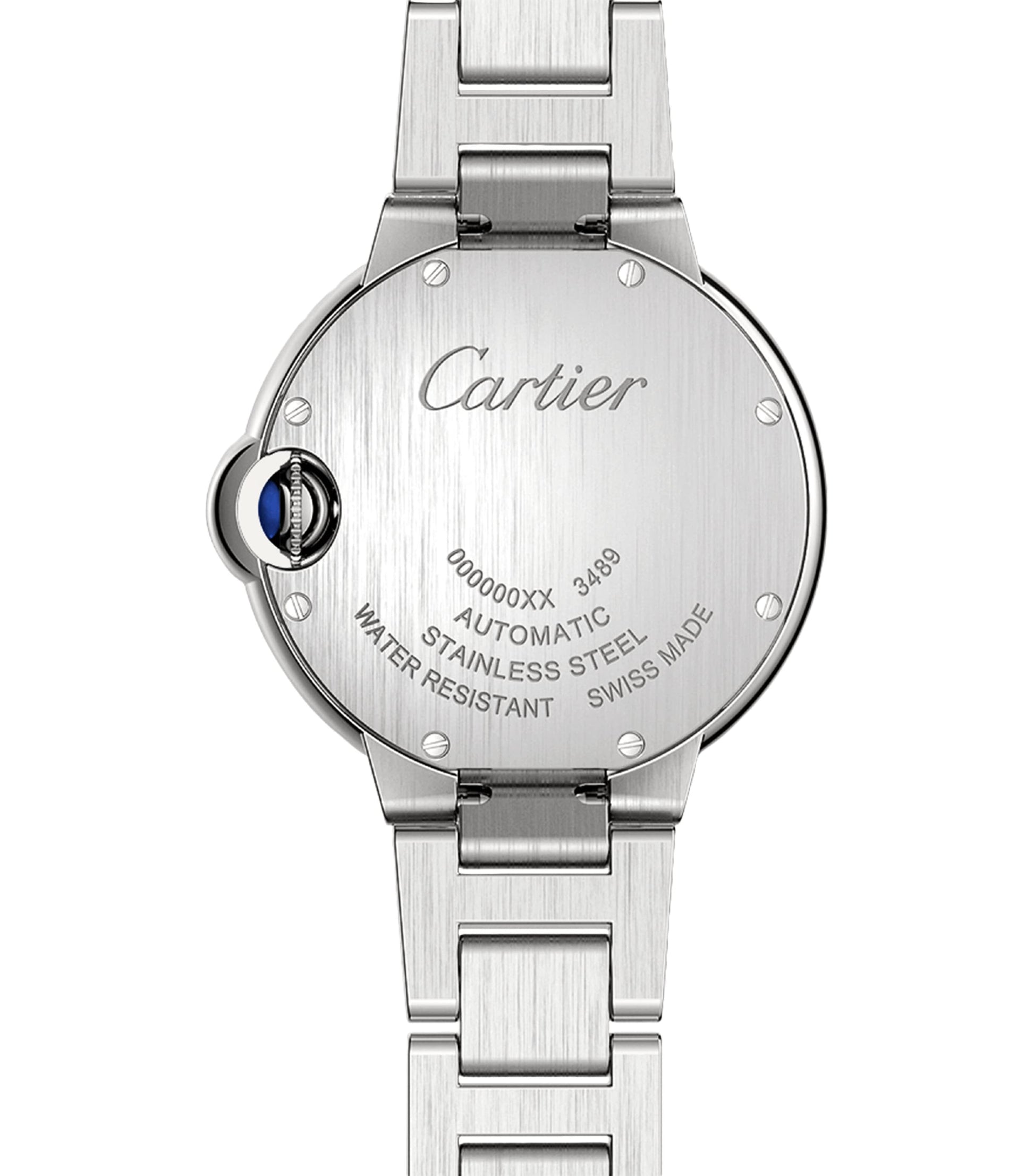 Stainless Steel and Diamond Ballon Bleu de Cartier Watch 33mm