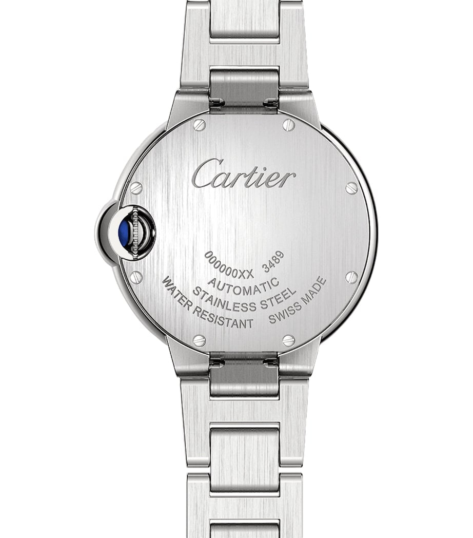 Stainless Steel and Diamond Ballon Bleu de Cartier Watch 33mm
