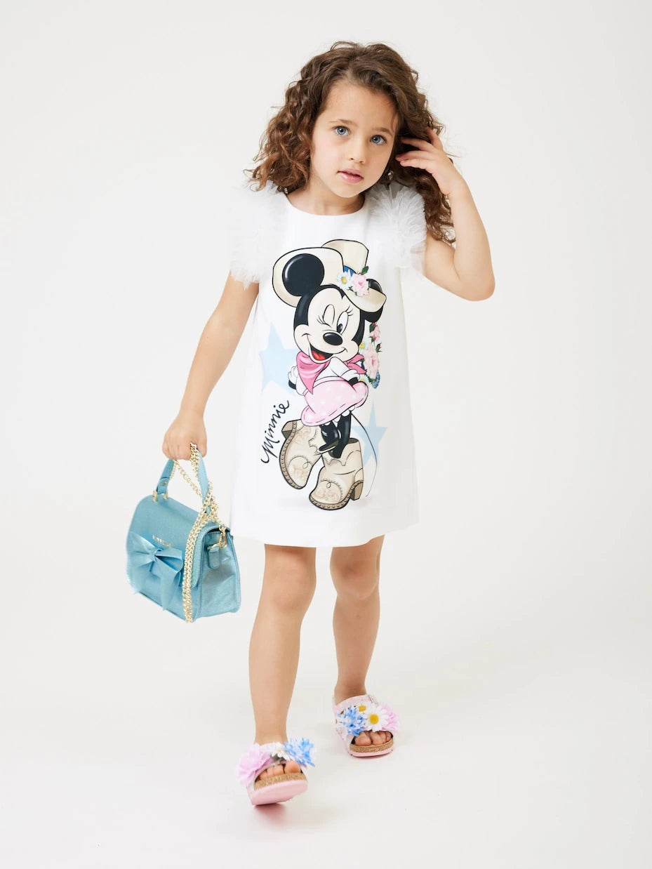 Monnalisa - Printed crêpe dress