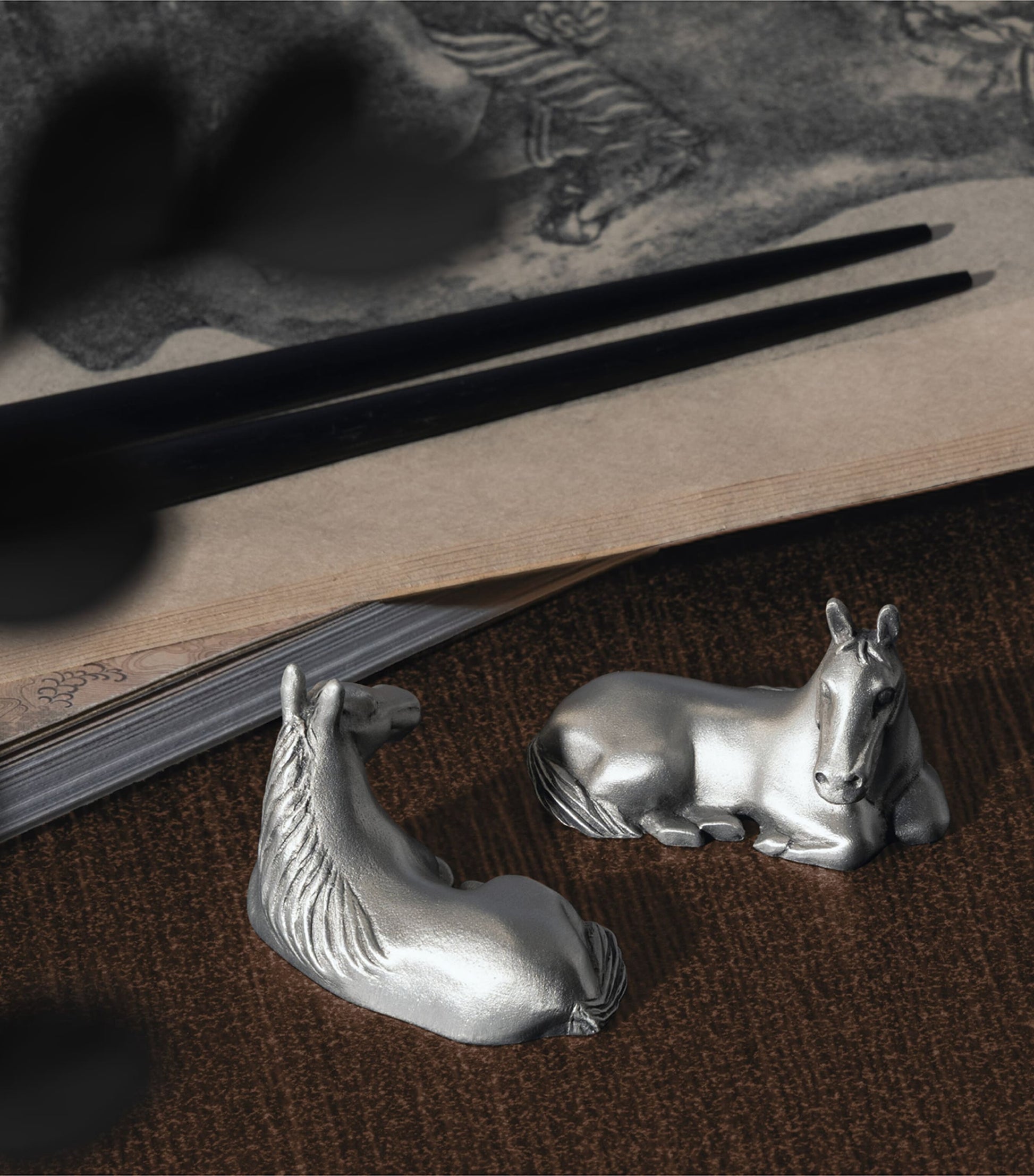 Royal Selangor Pewter Horse Chockstick Rests (Set of 2)