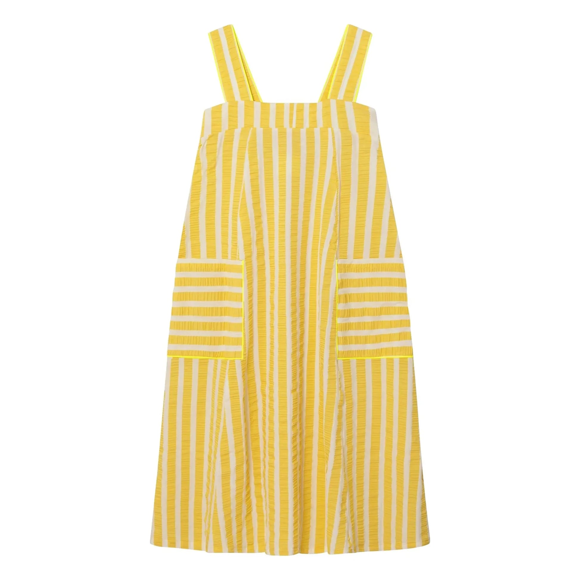 Dr Bloom - Lemonade Stripes Dress | Lemon yellow