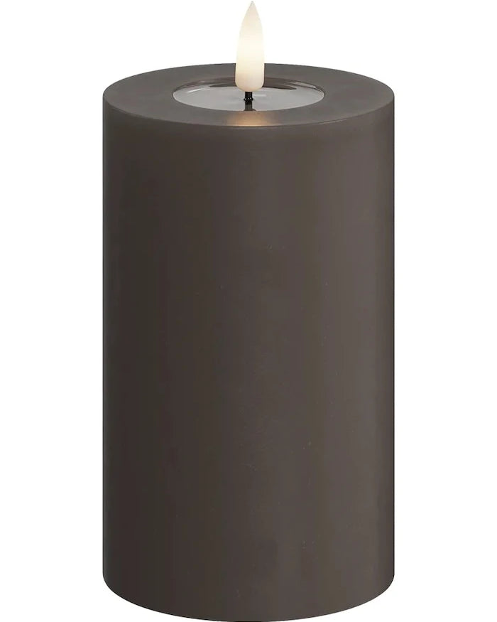Led свещ Deluxe Homeart Mokka Bloklys 7,5 x 12,5 cm