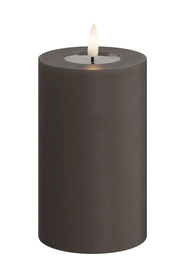 Led свещ Deluxe Homeart Mokka Bloklys 7,5 x 12,5 cm
