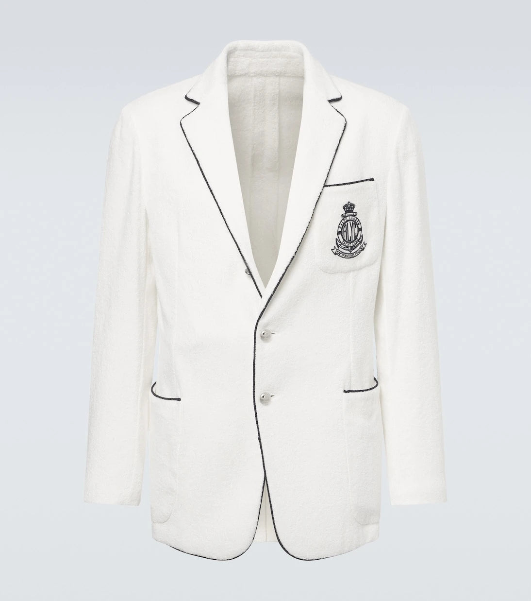 Ralph Lauren Purple Label - Embroidered cotton terry blazer