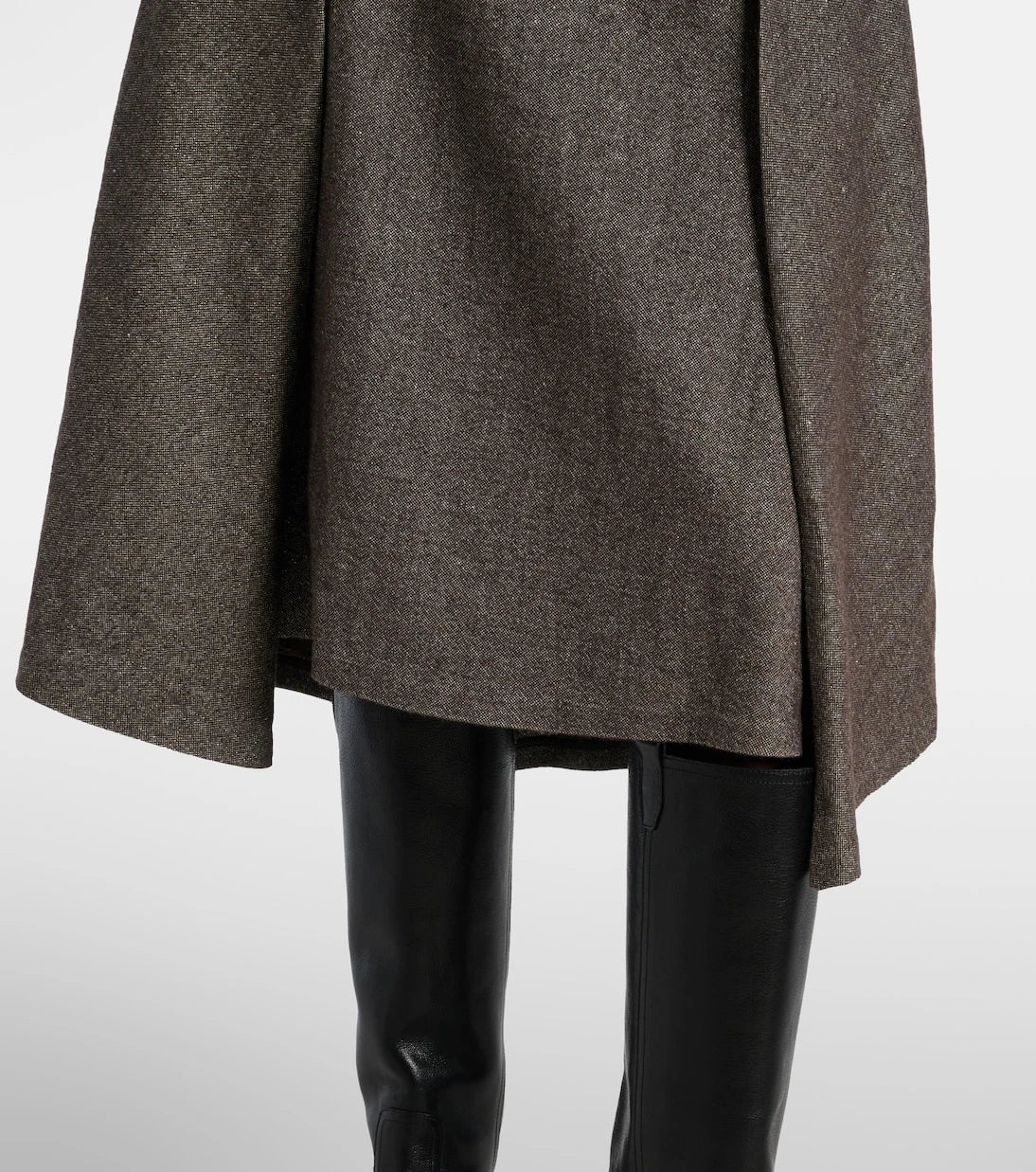 Brunello Cucinelli - Wool and linen-blend midi skirt