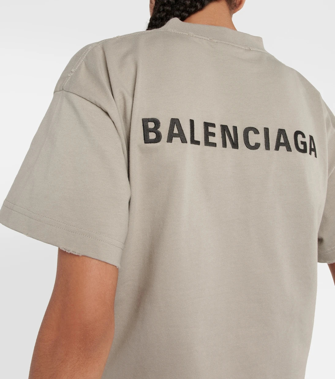 Balenciaga - تي شيرت قطني بشعار العلامة