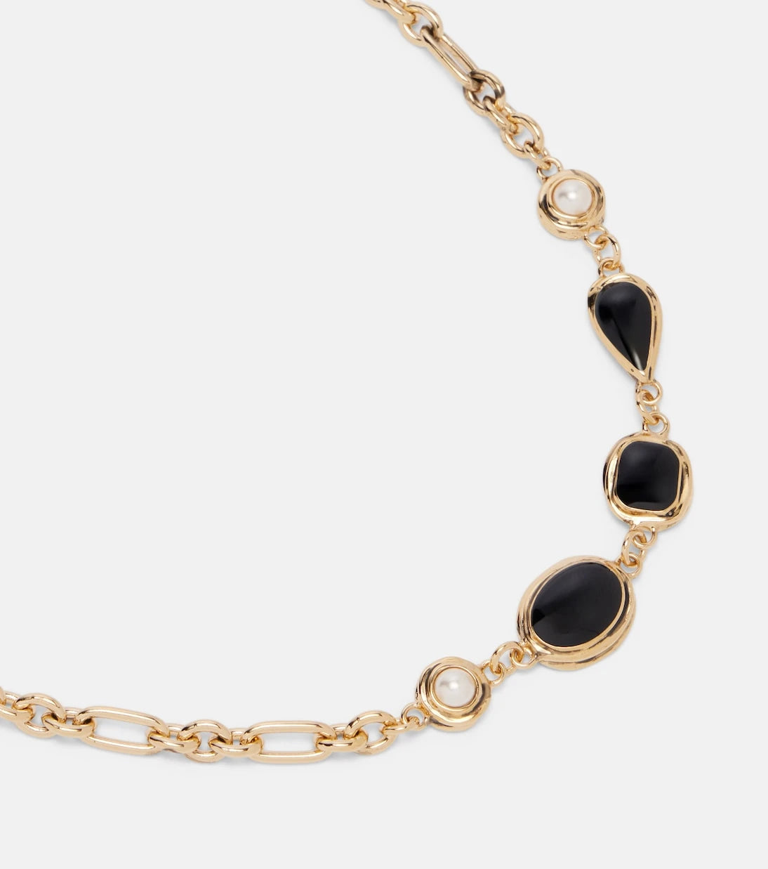 Saint Laurent - Cassandre embellished chain necklace