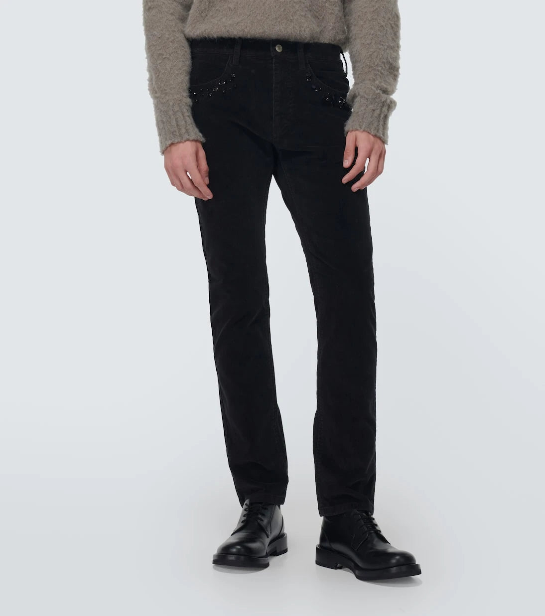 Undercover - Studded cotton corduroy slim pants