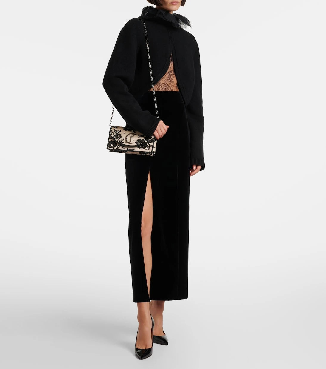 Christian Louboutin - Loubi54 Small lace clutch