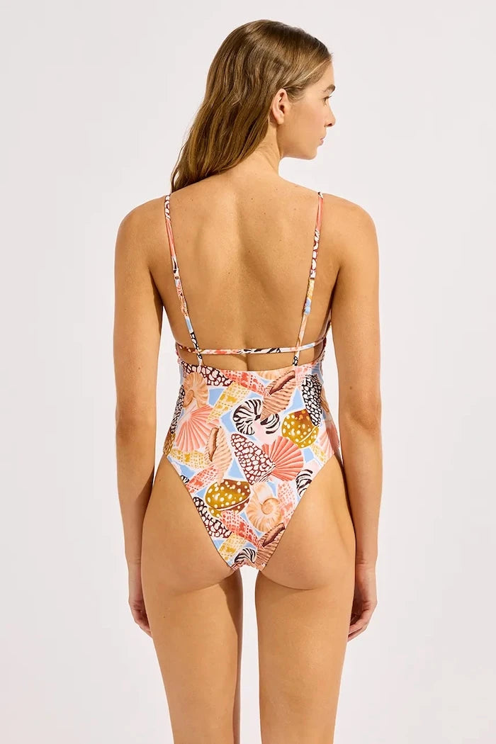 Seafolly цял бански дамски V Neck