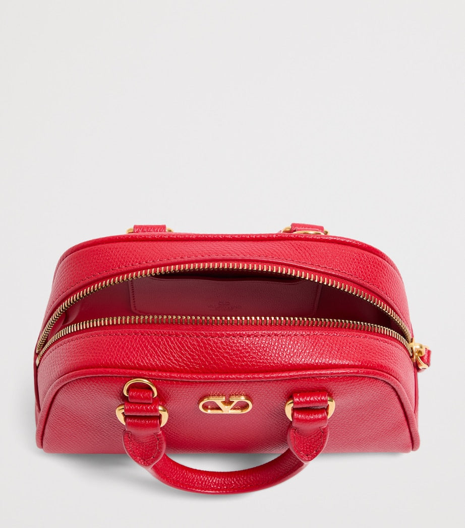 Mini Leather VLogo Signature Top-Handle Bag