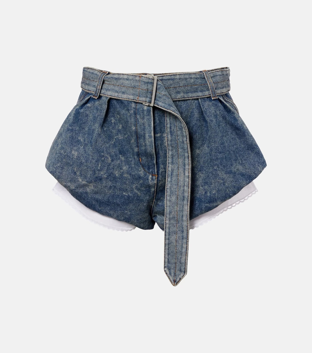 Magda Butrym - Belted denim shorts