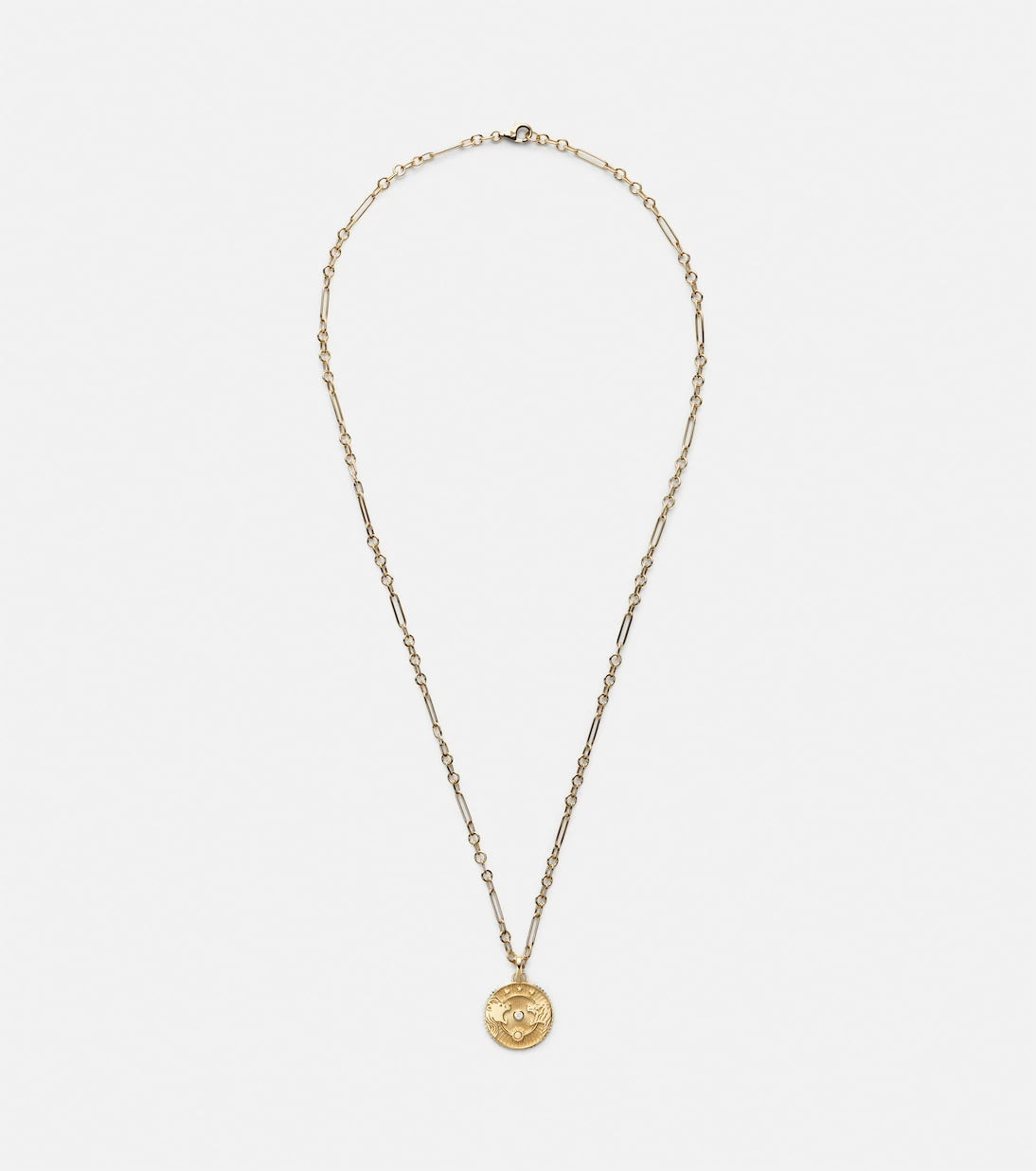 FoundRae - Strength 18kt gold pendant necklace with diamond