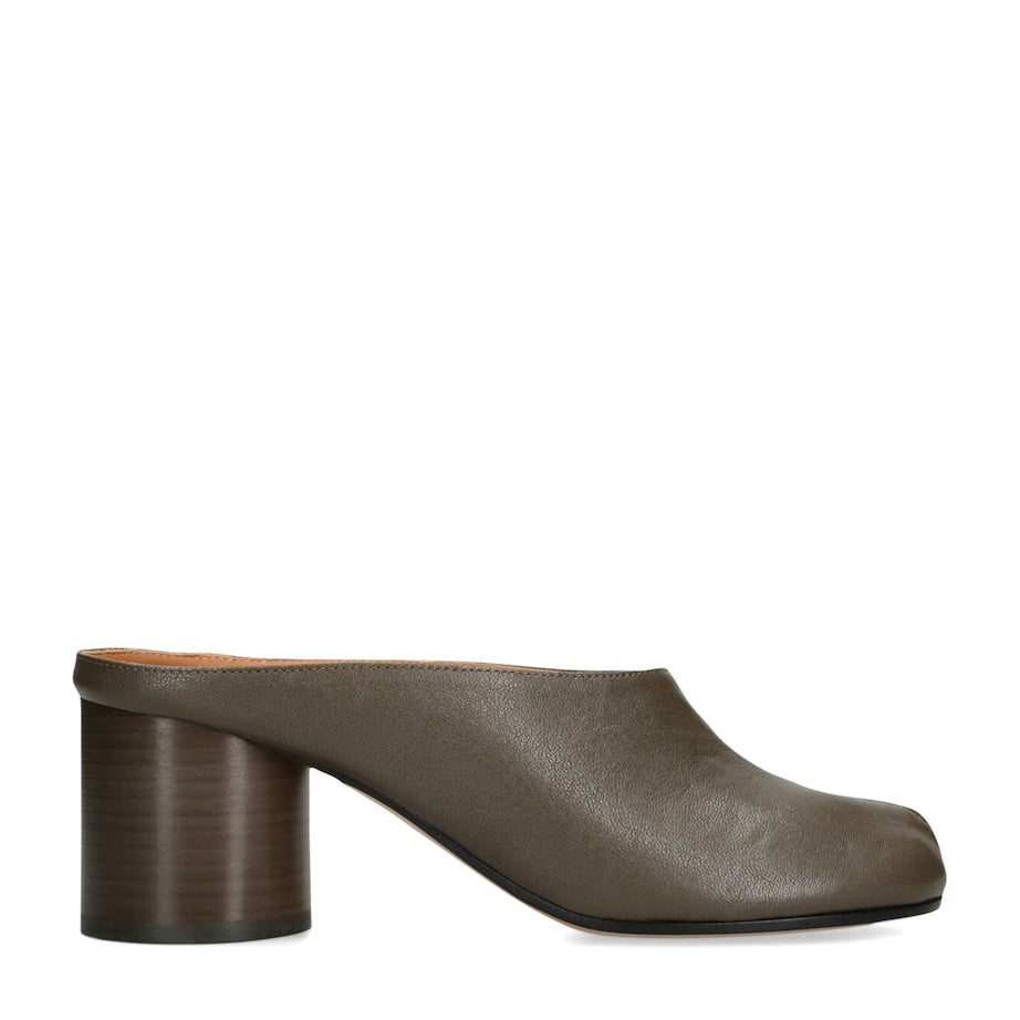 Leather Tabi Heeled Mules 60