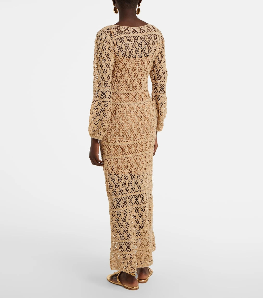 Anna Kosturova - Bianca cotton crochet maxi dress