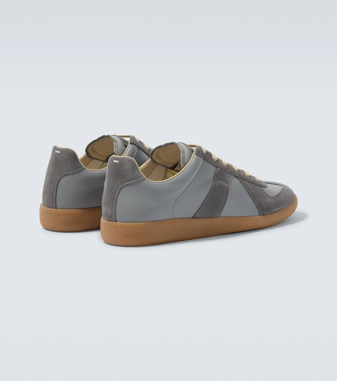 Maison Margiela - Replica leather-trimmed suede sneakers