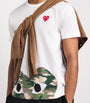 Comme Des Garçons Play Camouflage Half Heart Logo T-Shirt