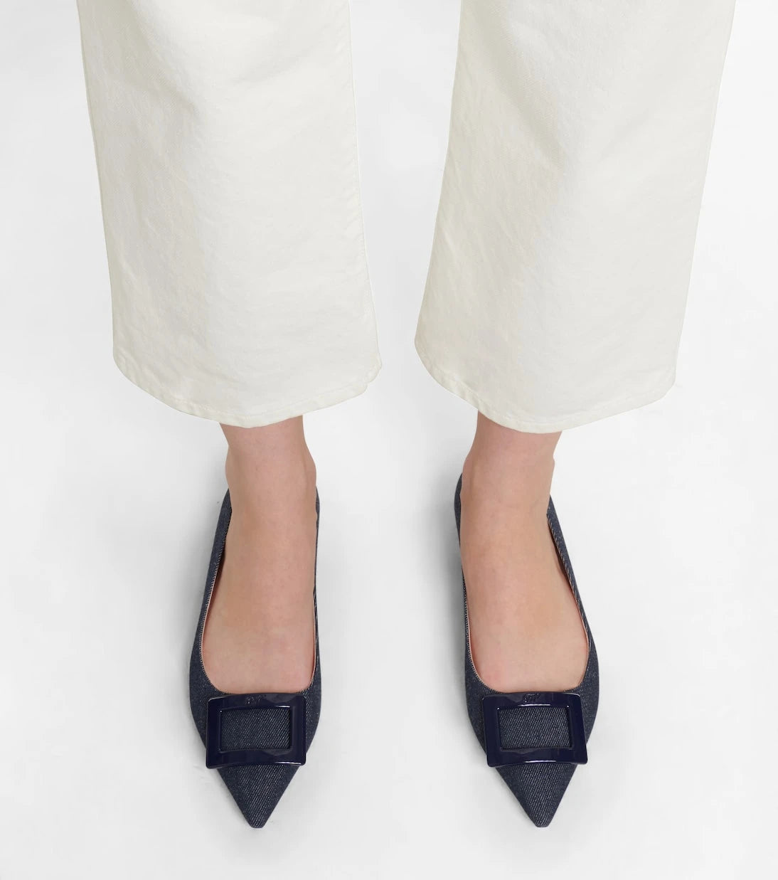 Roger Vivier - Gommettine Ball denim ballet flats
