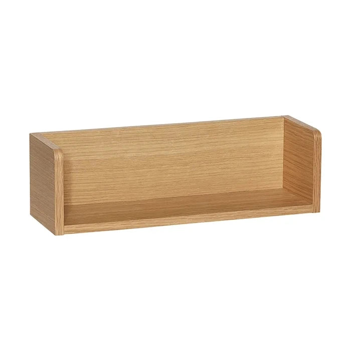 Hübsch meşe kaplama duvar rafı 40 x 12 x 12 cm