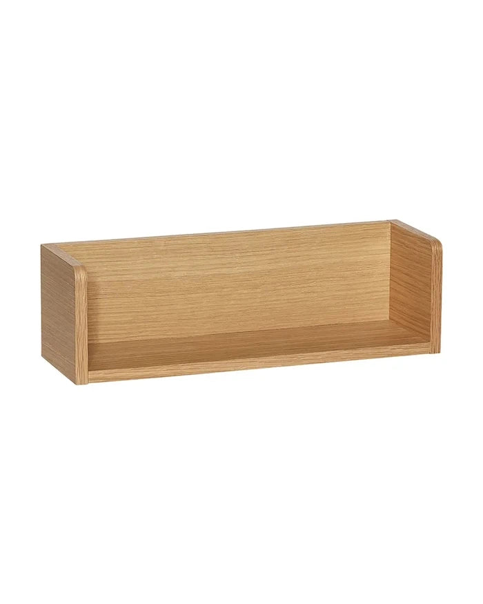 Hübsch meşe kaplama duvar rafı 40 x 12 x 12 cm