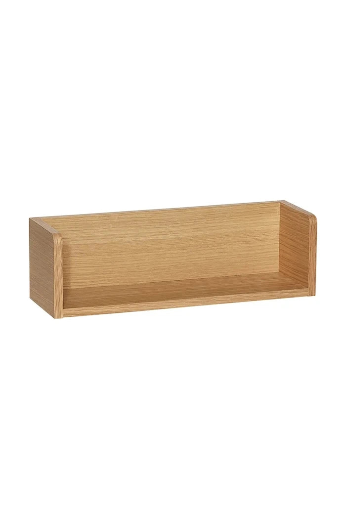 Hübsch meşe kaplama duvar rafı 40 x 12 x 12 cm
