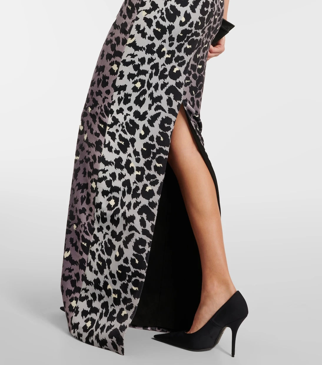 Alex Perry - Leopard-print strapless velvet gown