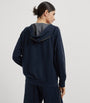 Brunello Cucinelli Blue Cotton-Blend Two-Way Zip Hoodie