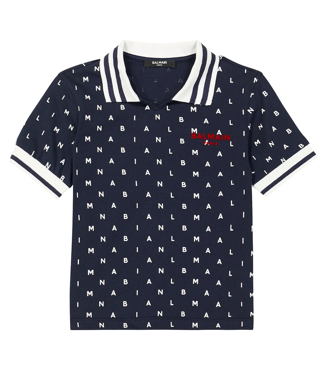 Balmain Kids - Printed cotton polo shirt