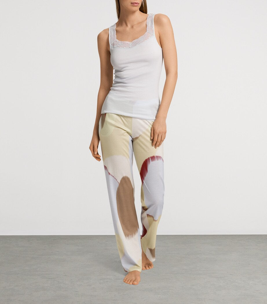 Hanro Blue Cotton Delight Tank Top