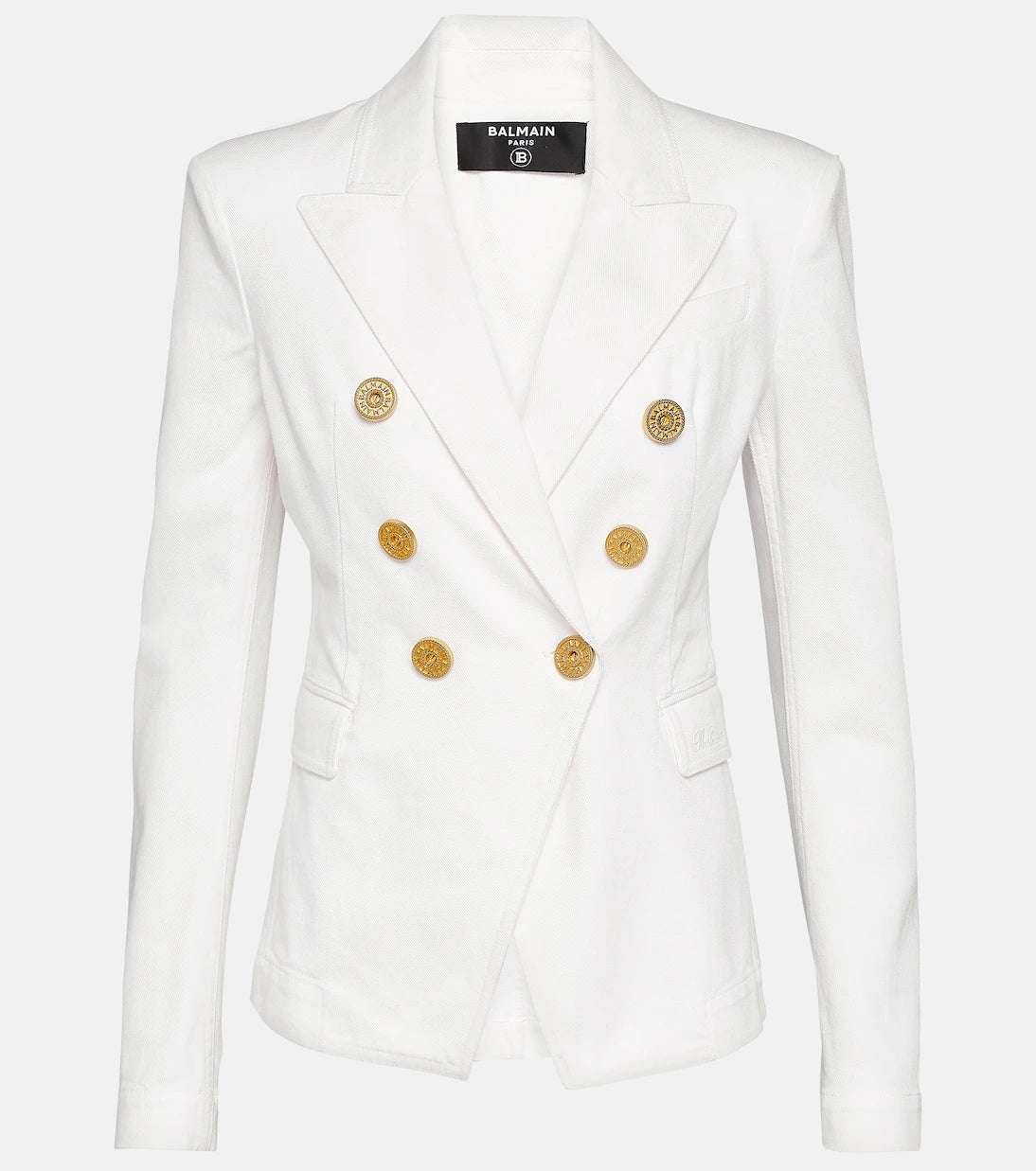 Balmain - Double-breasted denim blazer