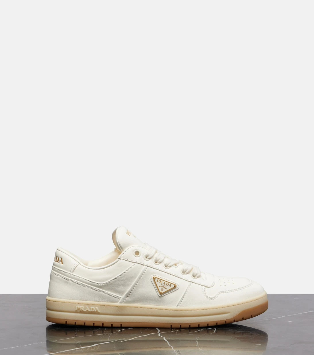 Prada - Downtown leather sneakers