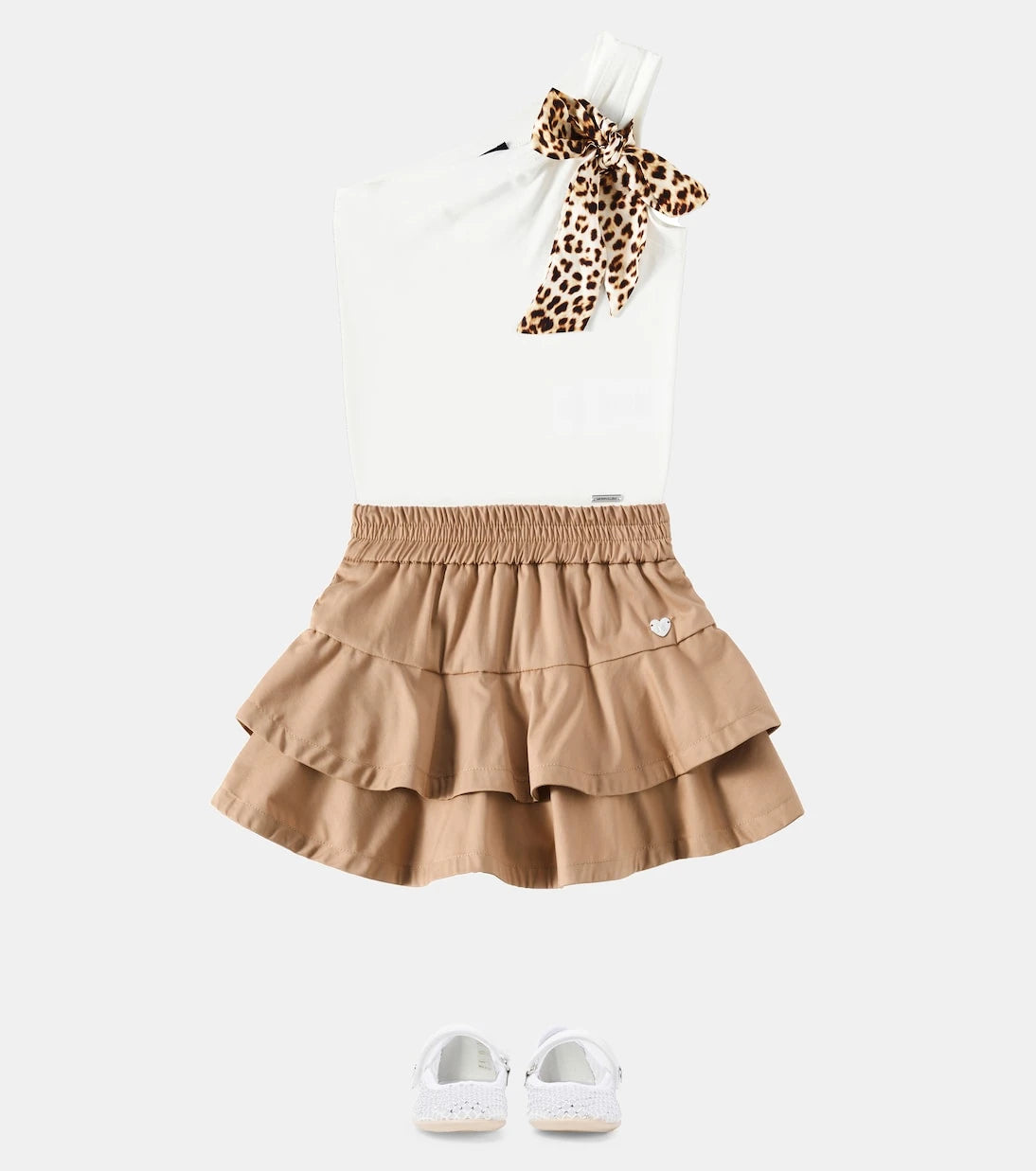 Monnalisa - Ruffled cotton-blend skirt