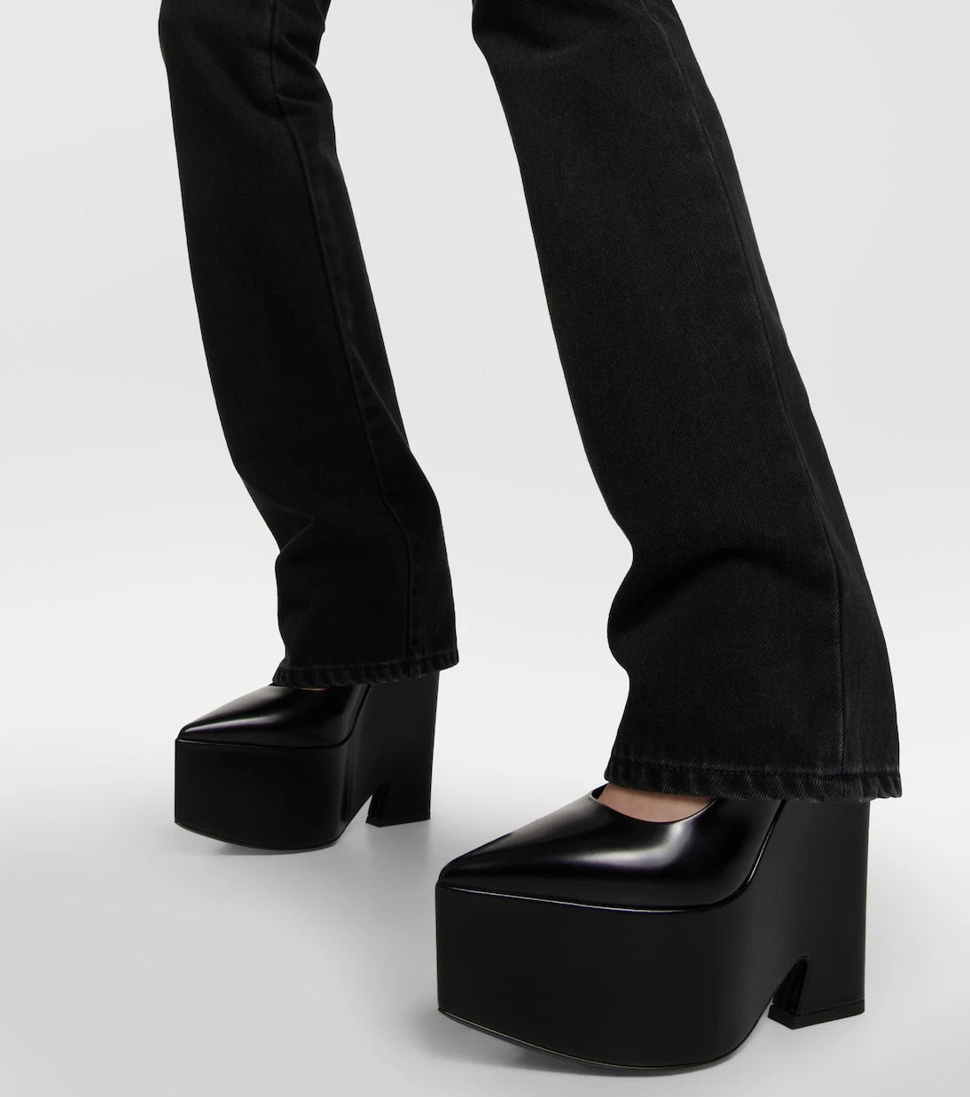 Versace - Tempest leather platform pumps