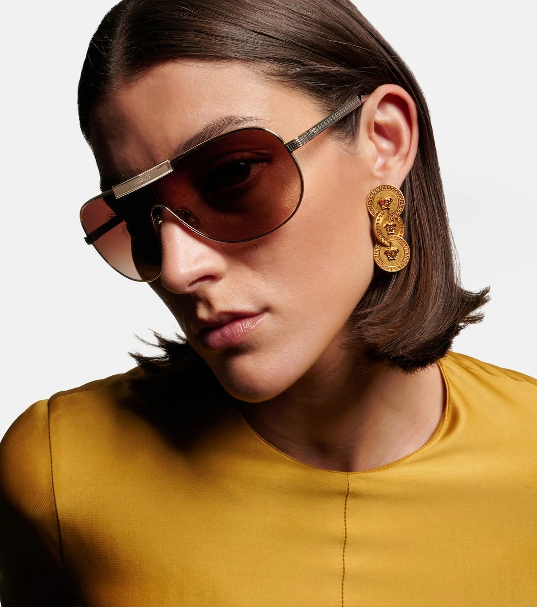 Versace - Greca Flow shield sunglasses