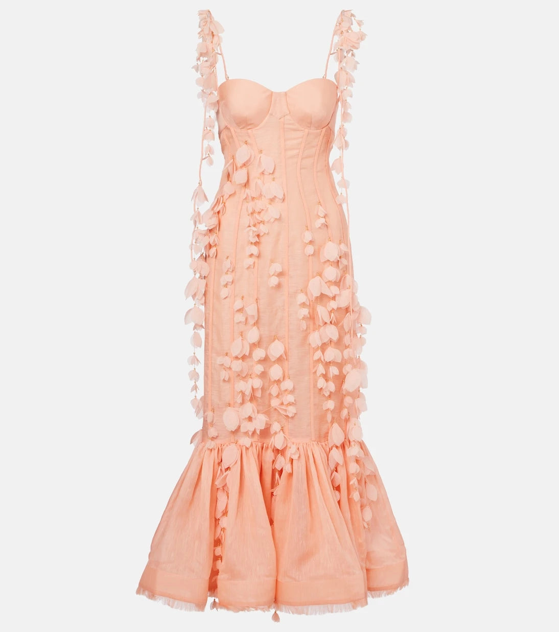 Zimmermann - Dawning linen and silk midi dress