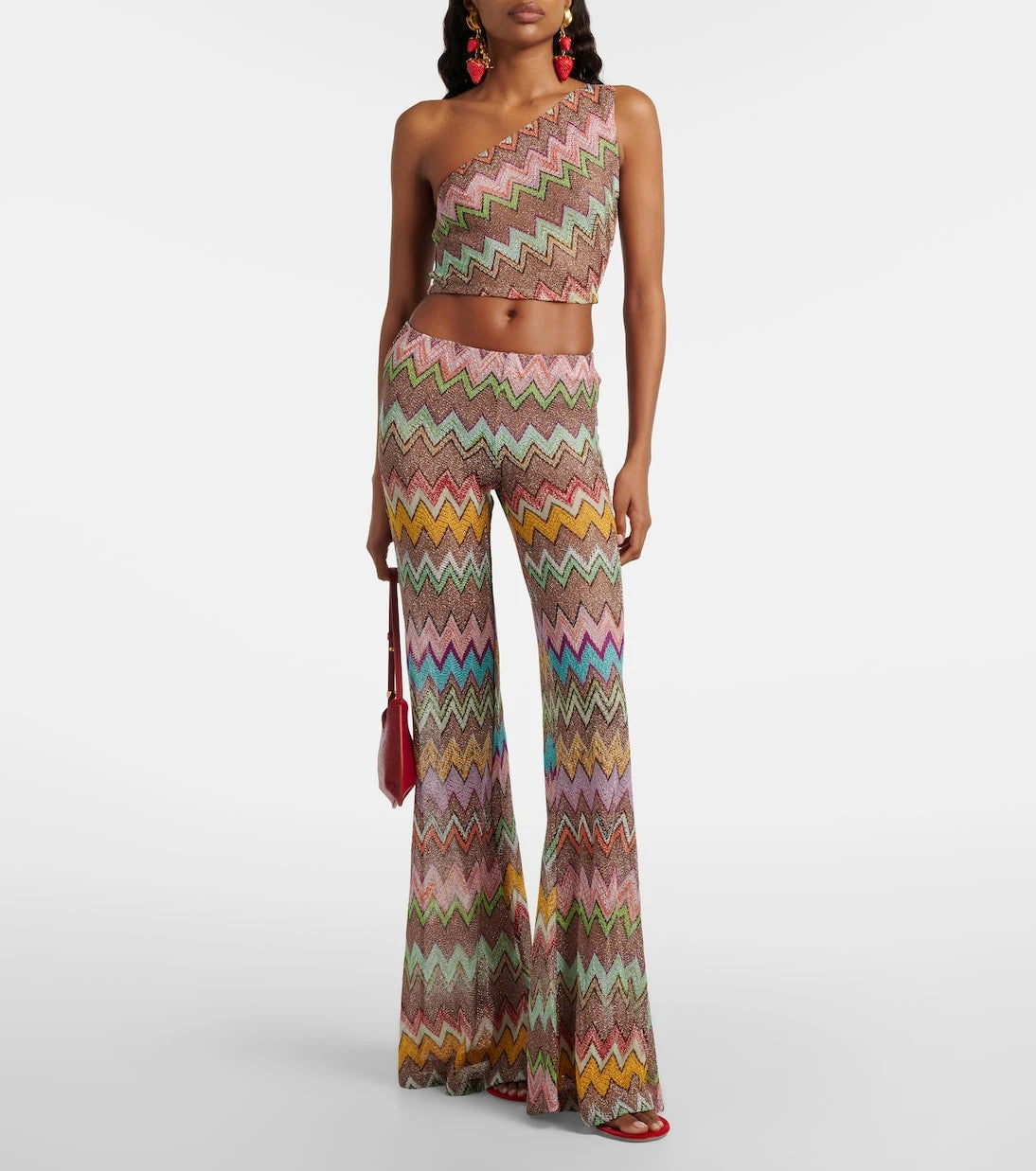 Missoni - Zigzag lamé flared pants