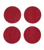 Set of 4 Basketweave Round Coasters (10cm)