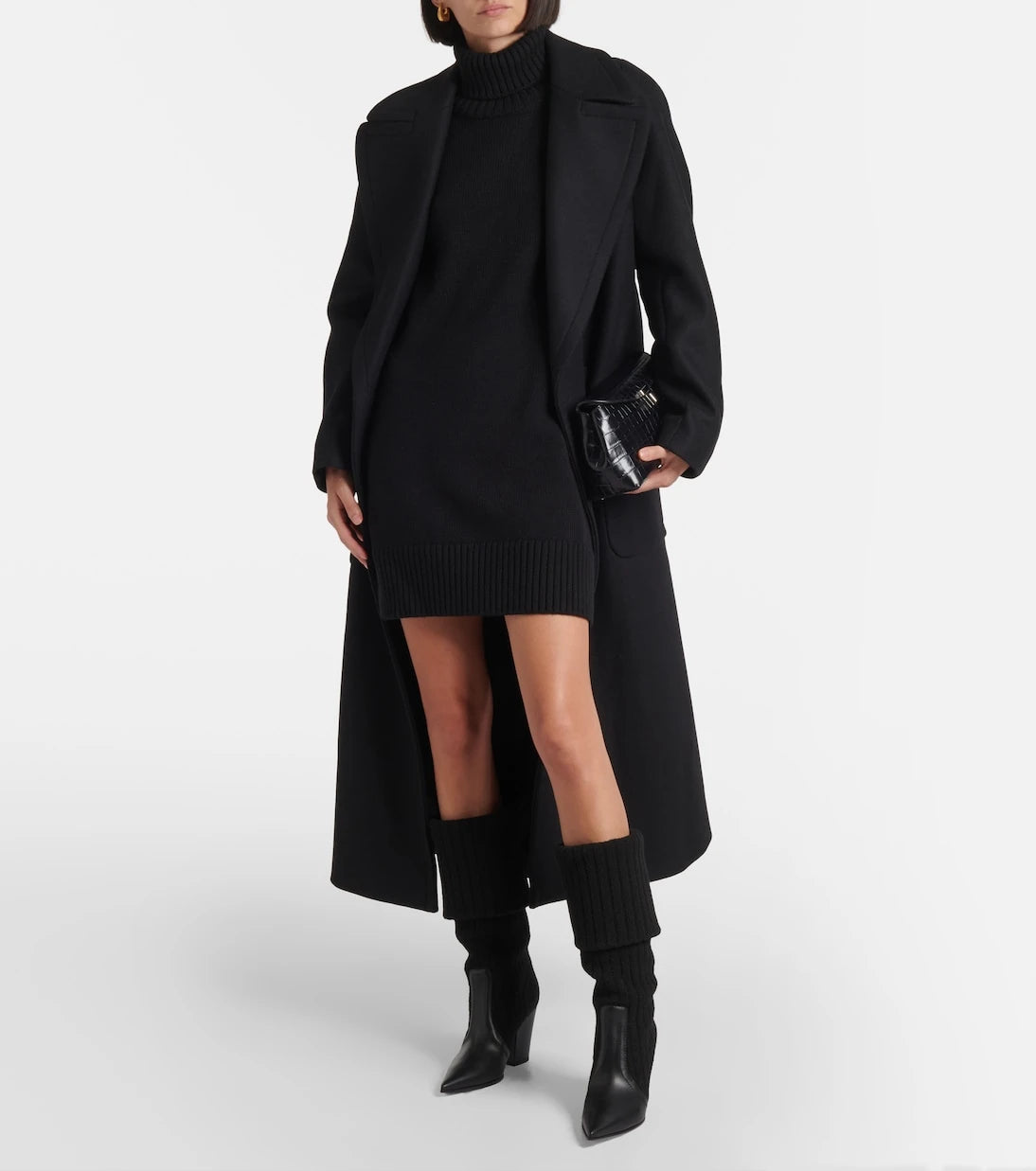 Gianvito Rossi - Leather-trimmed knee-high boots