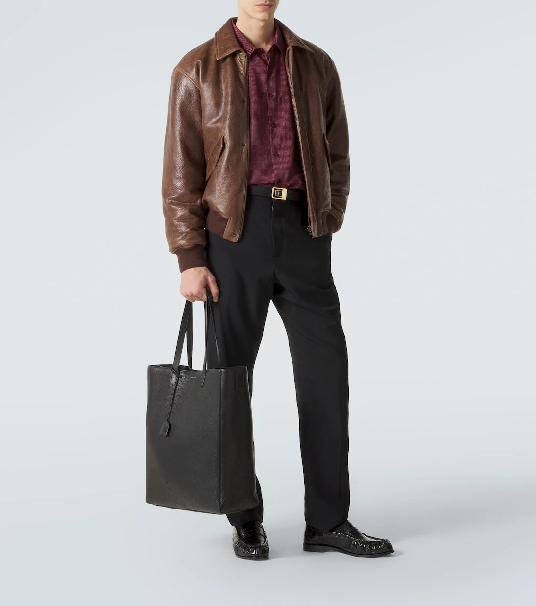 Saint Laurent - Bold leather tote bag
