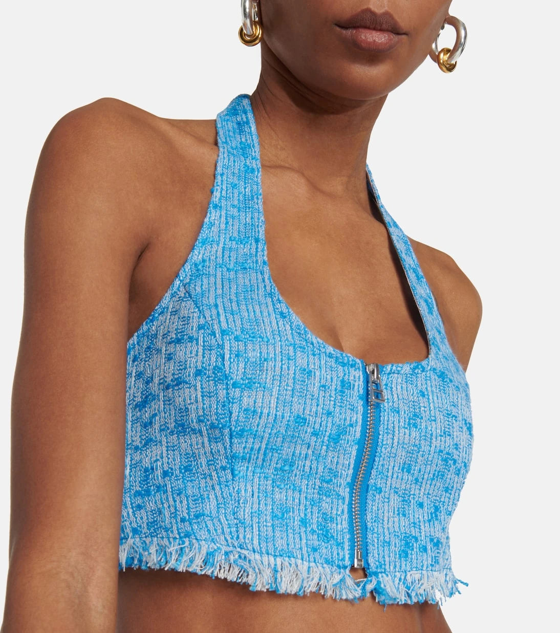 Staud - Becca tweed crop top